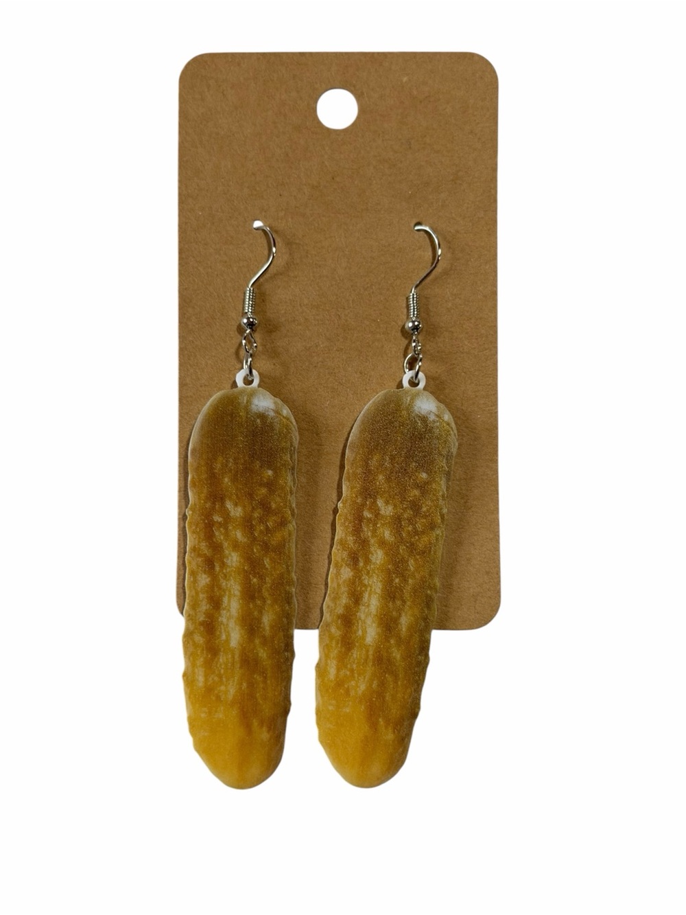 Novelty Pickle Drop Earrings